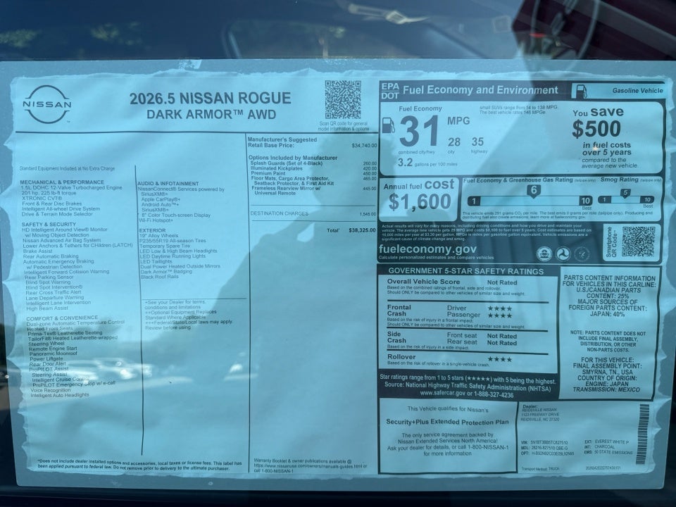2026 Nissan Rogue Dark Armor