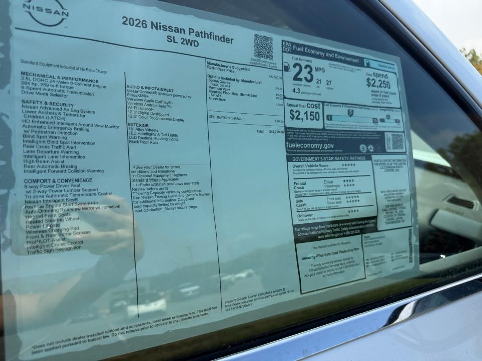 2026 Nissan Pathfinder SL