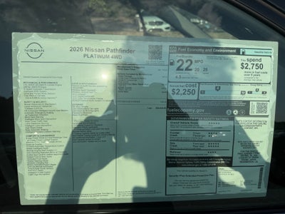 2026 Nissan Pathfinder Platinum