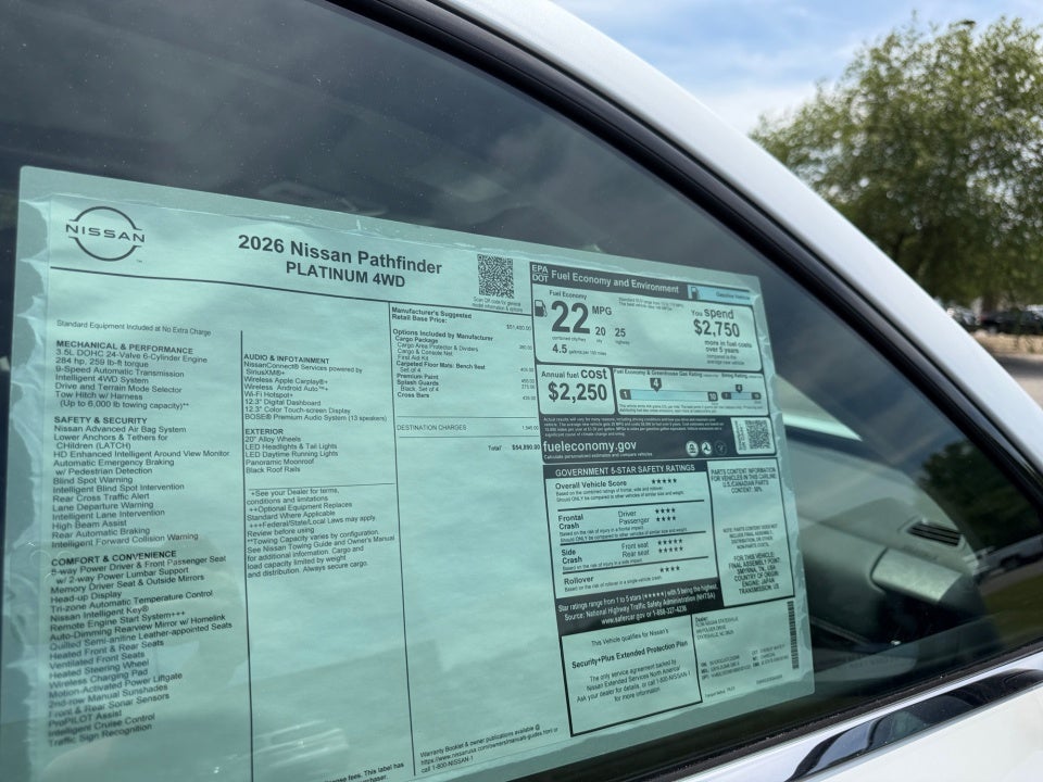 2026 Nissan Pathfinder Platinum