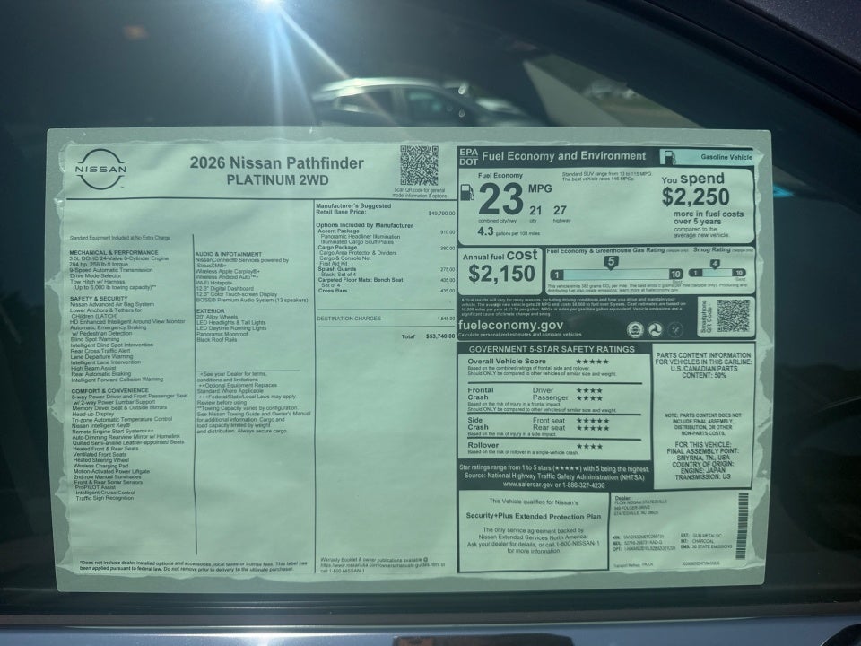 2026 Nissan Pathfinder Platinum