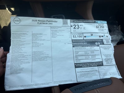 2026 Nissan Pathfinder Platinum