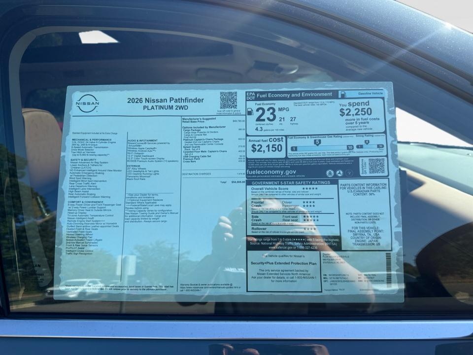 2026 Nissan Pathfinder Platinum