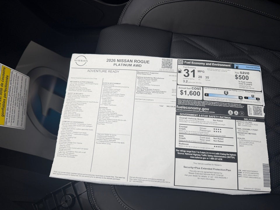 2026 Nissan Rogue Platinum