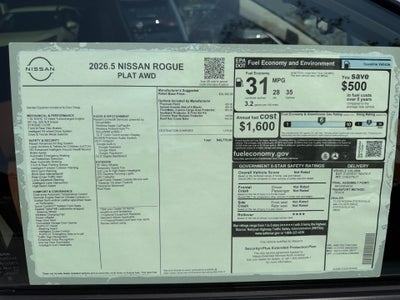 2026 Nissan Rogue Platinum