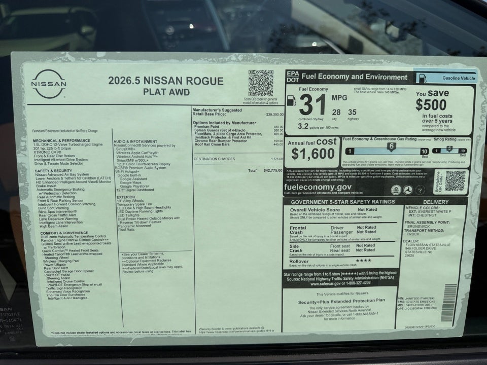 2026 Nissan Rogue Platinum