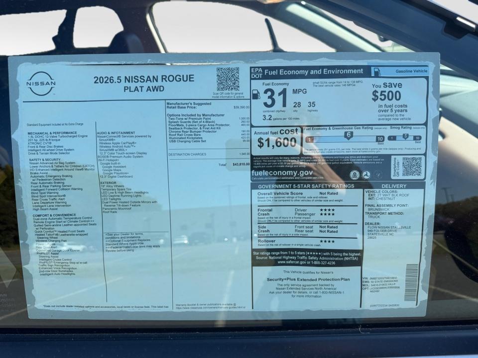 2026 Nissan Rogue Platinum