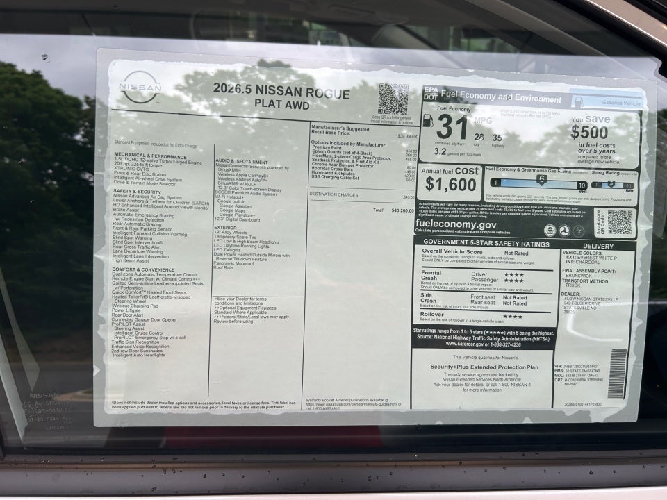 2026 Nissan Rogue Platinum