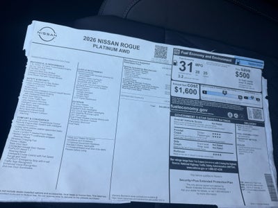 2026 Nissan Rogue Platinum