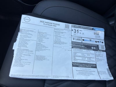 2026 Nissan Rogue Platinum