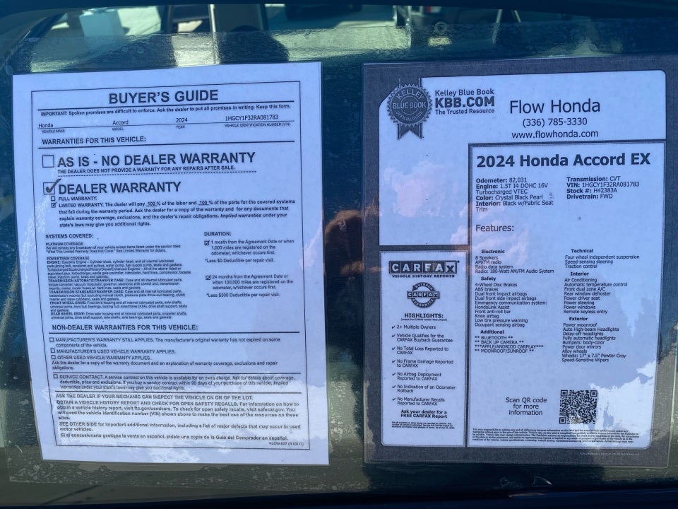 2024 Honda Accord Sedan EX