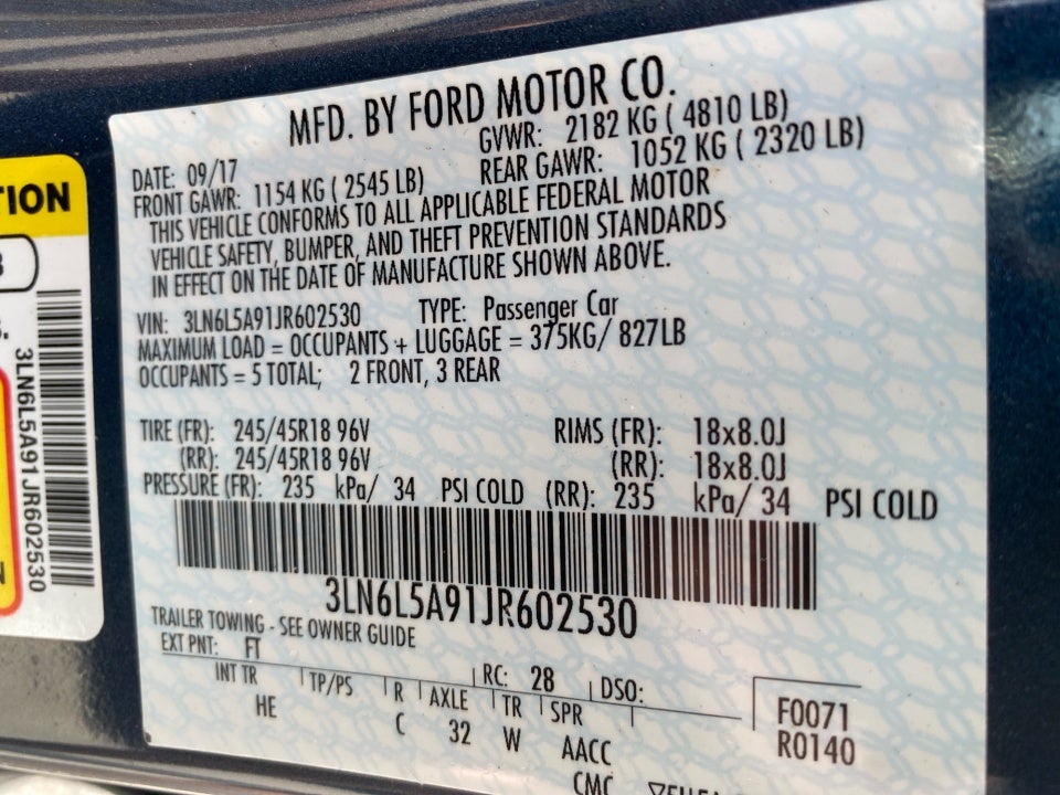 2018 Lincoln MKZ Premiere