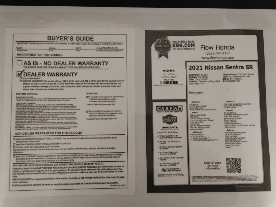 2021 Nissan Sentra SR Xtronic CVT