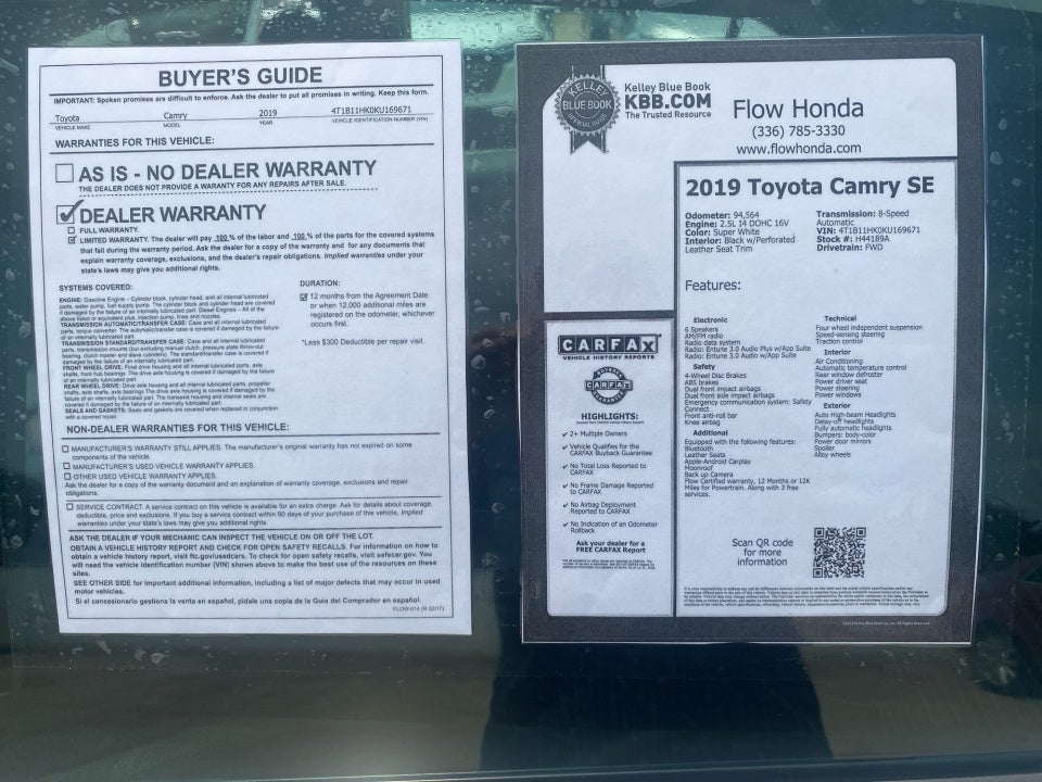 2019 Toyota Camry SE