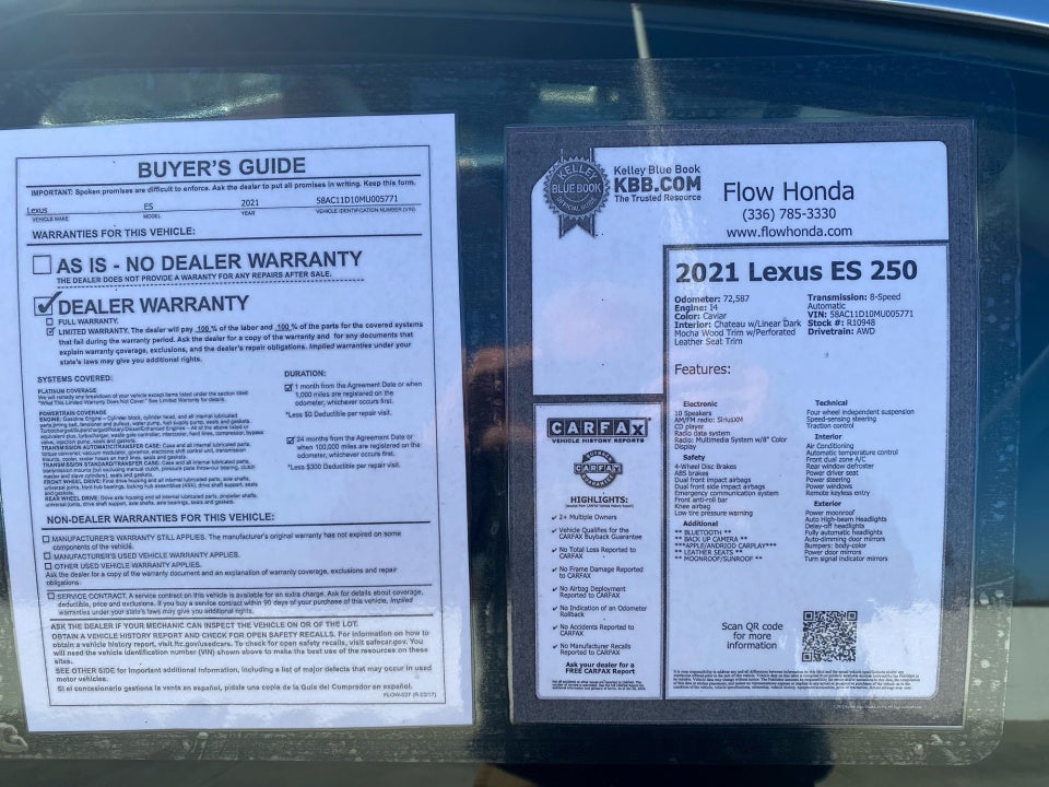 2021 Lexus ES 250 ES 250