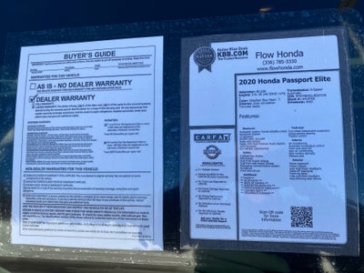2020 Honda Passport AWD Elite