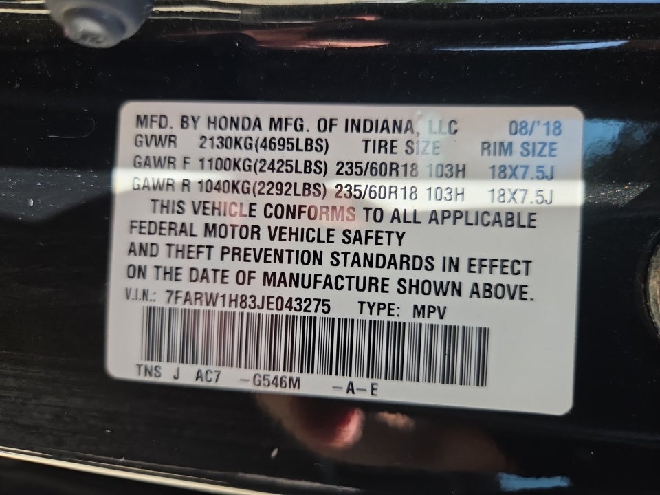 2018 Honda CR-V EX-L