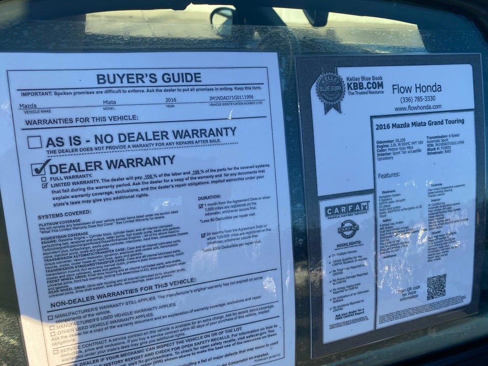 2016 Mazda Mazda MX-5 Miata Grand Touring