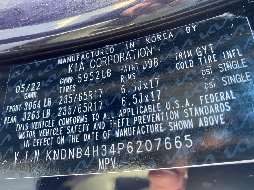 2023 Kia Carnival MPV LX Seat Package