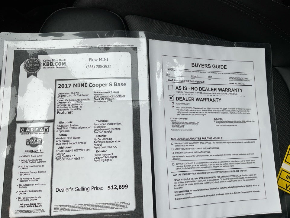 2017 MINI Convertible Cooper S