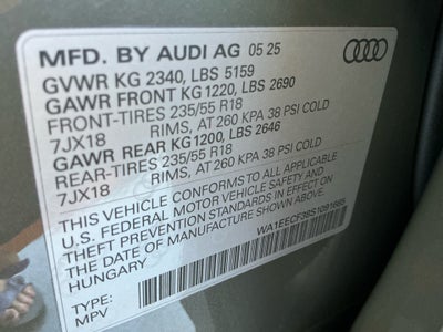 2025 Audi Q3 Premium 45 TFSI S line quattro Tiptronic
