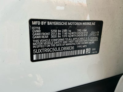 2018 BMW X3 xDrive30i
