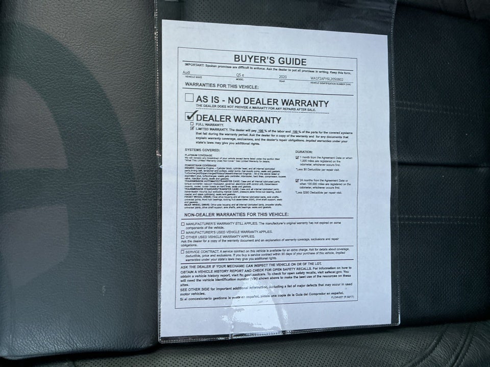 2020 Audi Q5 Prestige 55 TFSI e quattro S tronic