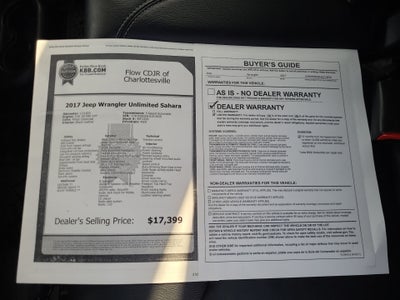 2017 Jeep Wrangler Unlimited Sahara 4x4