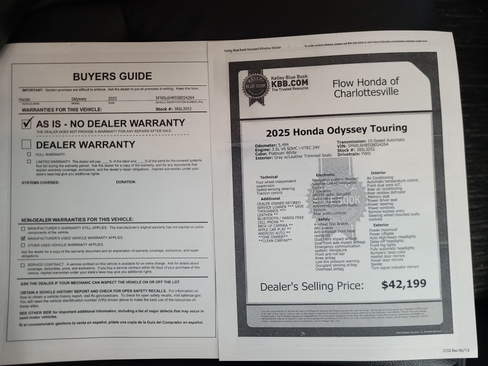 2025 Honda Odyssey Touring