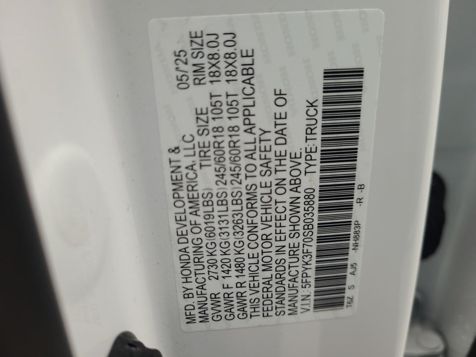 2025 Honda Ridgeline TrailSport+