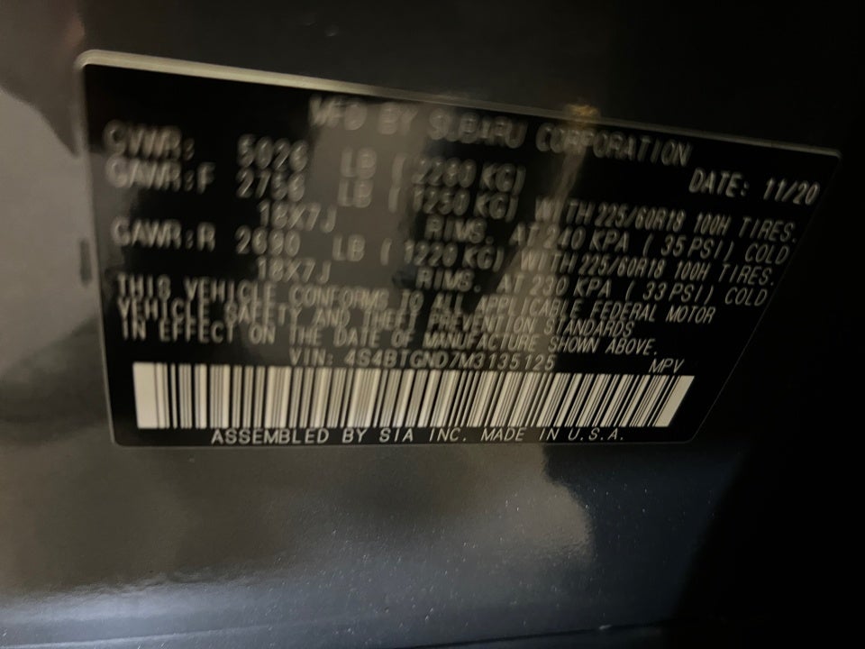 2021 Subaru Outback Limited XT