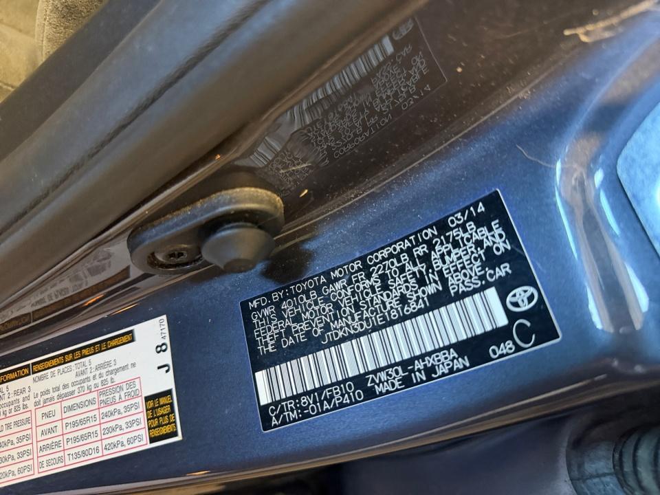 2014 Toyota Prius One