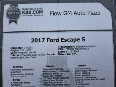 2017 Ford Escape S
