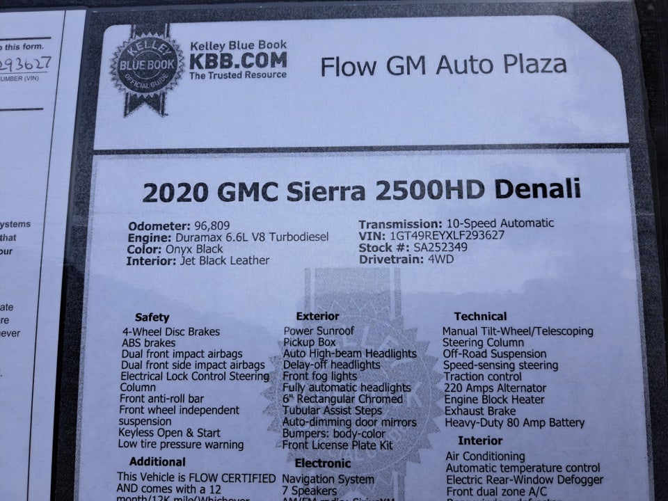 2020 GMC Sierra 2500HD 4WD Crew Cab Standard Bed Denali