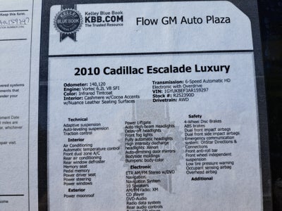 2010 Cadillac Escalade Luxury