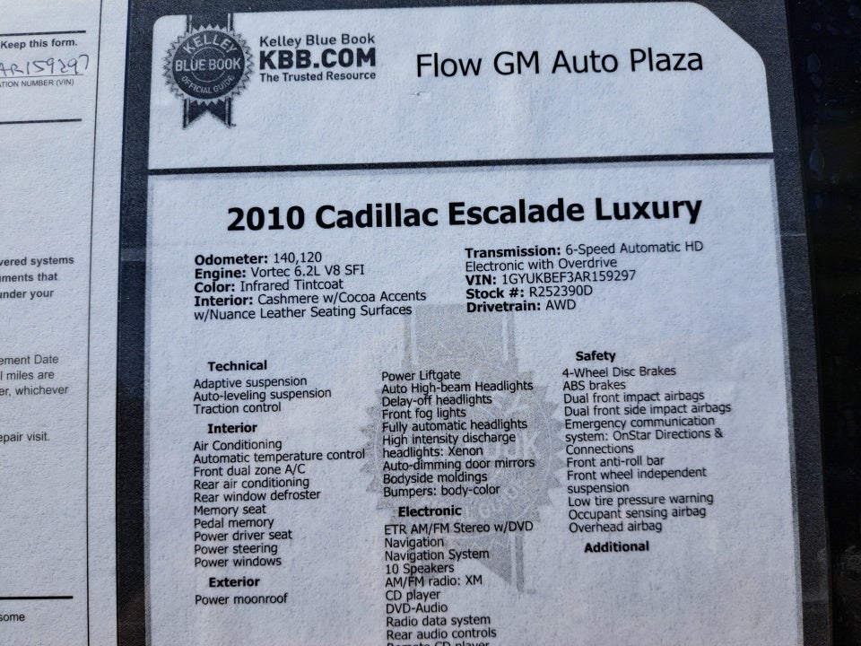 2010 Cadillac Escalade Luxury