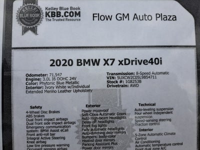 2020 BMW X7 xDrive40i