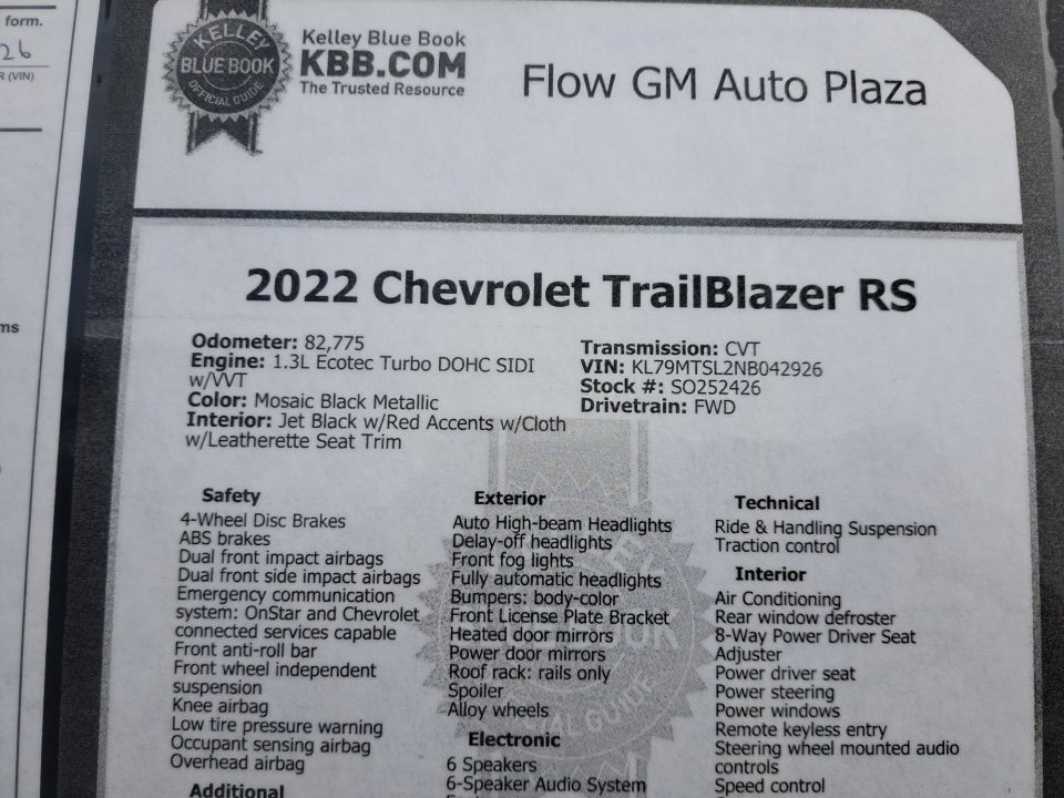 2022 Chevrolet Trailblazer RS