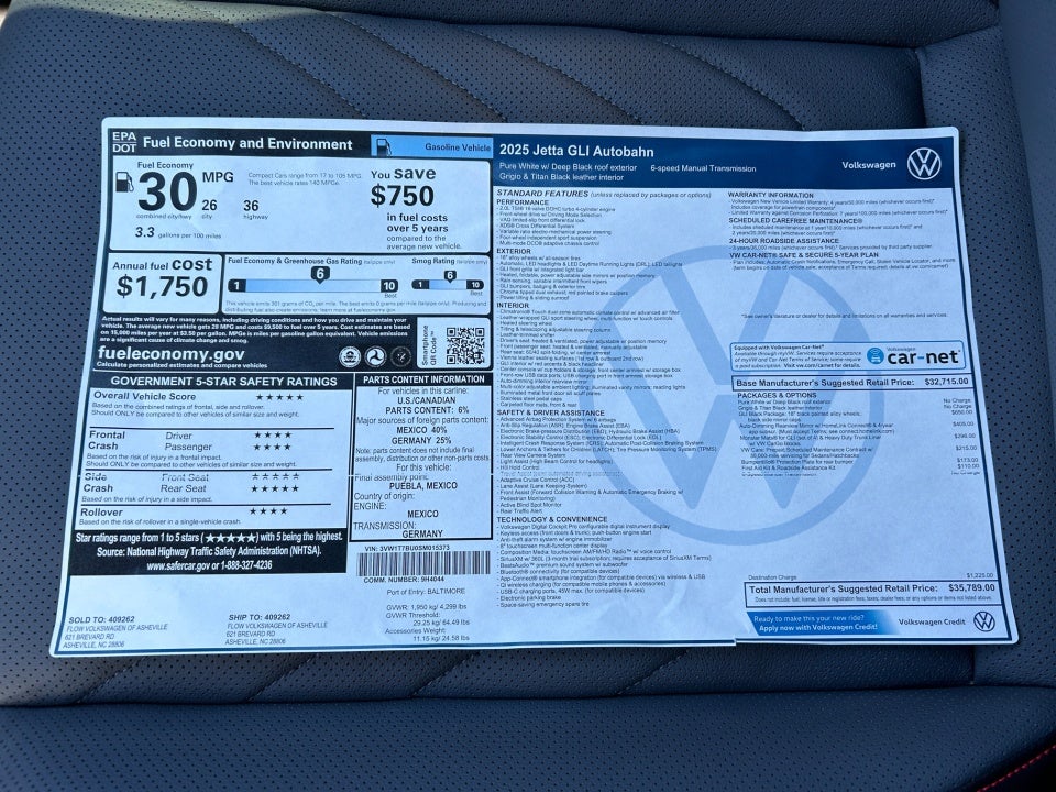 2025 Volkswagen Jetta GLI 2.0T Autobahn