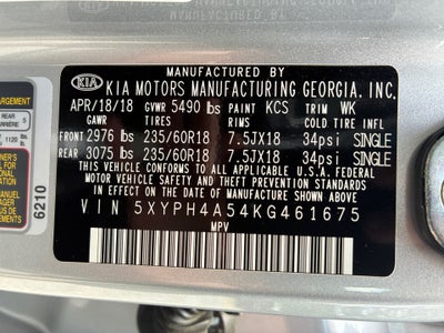2019 Kia Sorento EX V6