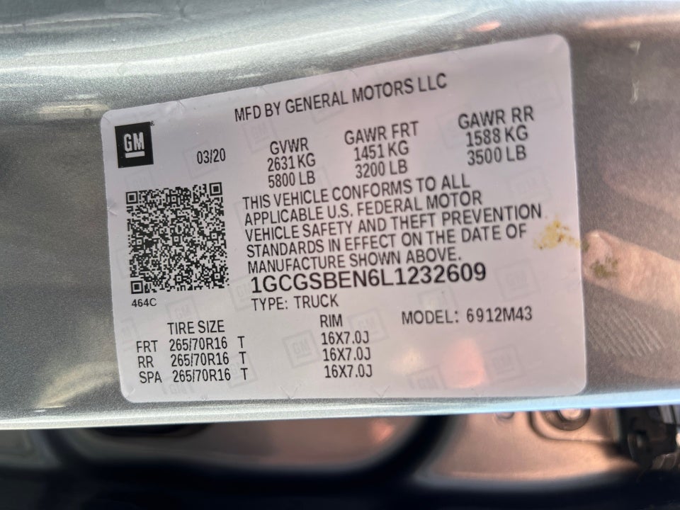 2020 Chevrolet Colorado 2WD Crew Cab Short Box WT