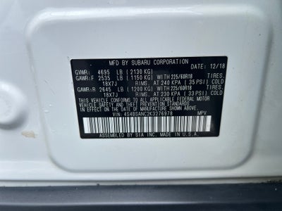 2019 Subaru Outback 2.5i Limited