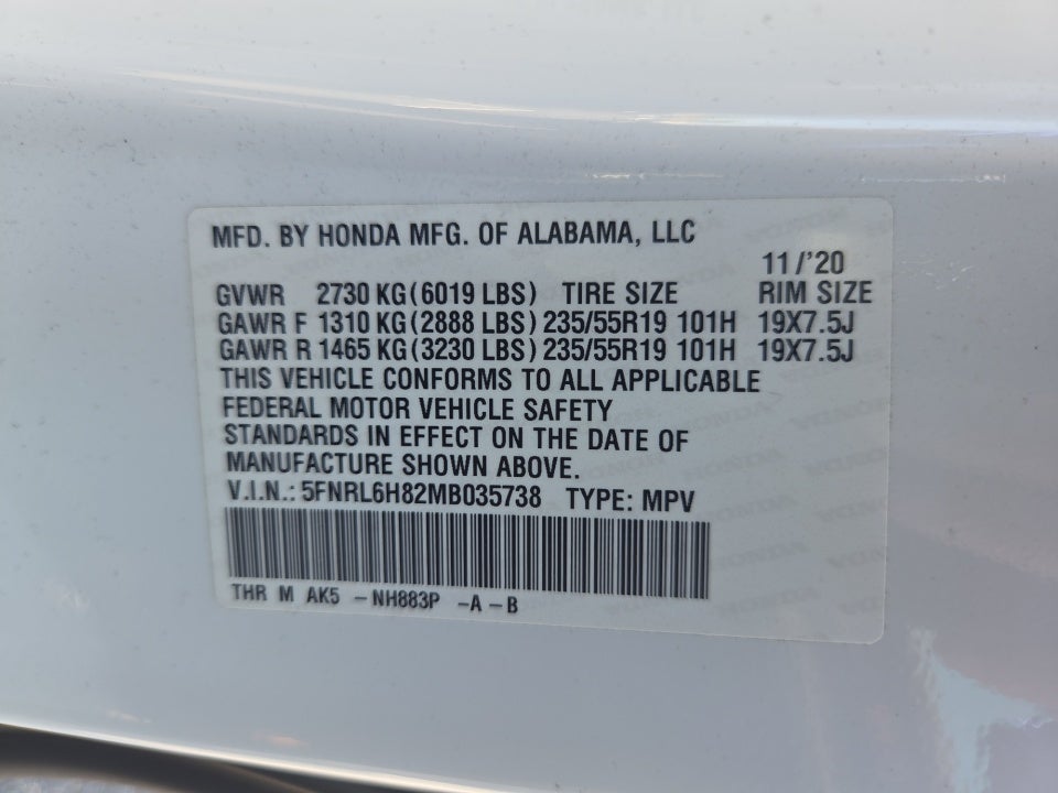 2021 Honda Odyssey Touring