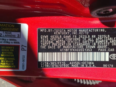 2012 Toyota Camry SE