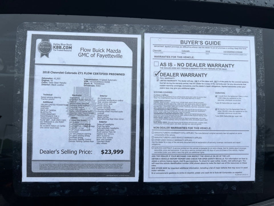 2018 Chevrolet Colorado Z71