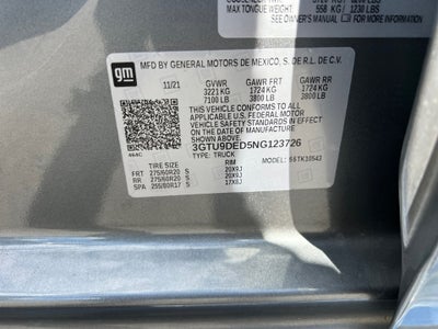 2022 GMC Sierra 1500 Limited 4WD Crew Cab Short Box SLT