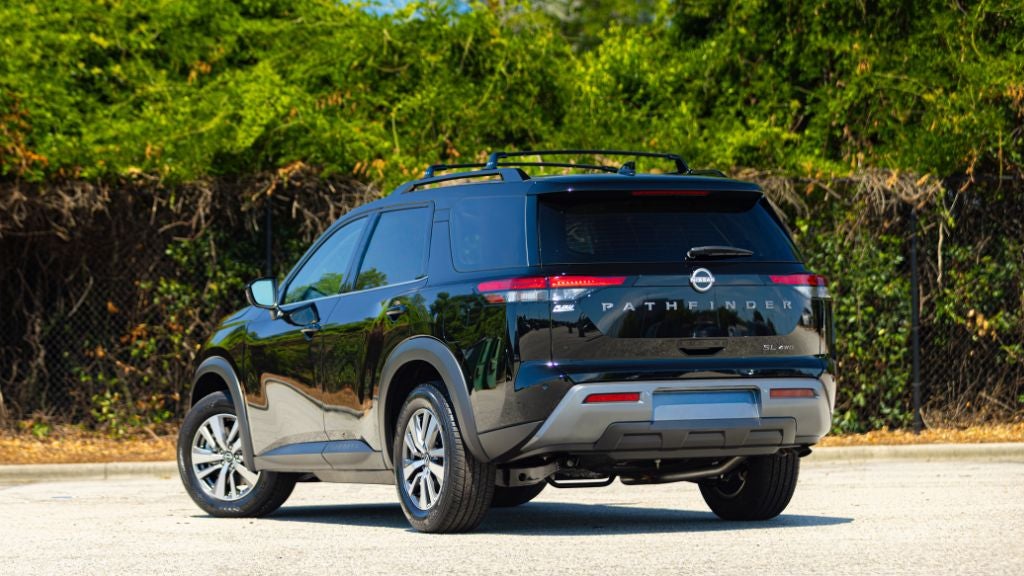 Rear exterior of a 2026 Nissan Pathfinder for sale in Statesville