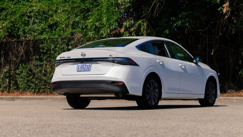 Rear exterior view of the 2026 Nissan Sentra for sale in Statesville