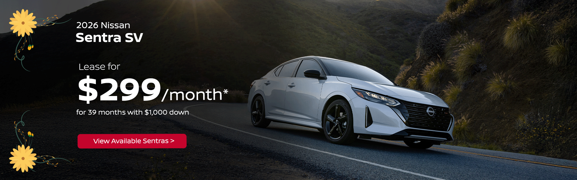 2026 Nissan Sentra SV Lease Offer