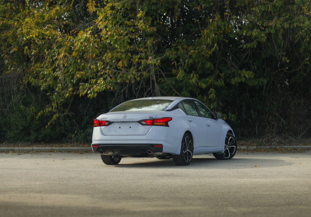 Rear exterior view of the new Nissan Altima for sale 